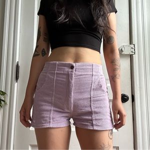 Hammies lavender corduroy shorts